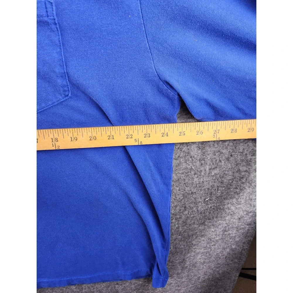 Polo Ralph Lauren Men's XL Royal Blue LS Pocket T-Shirt Pony Logo Cotton Classic